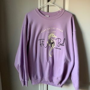 Purple fort Myers Florida crewneck
